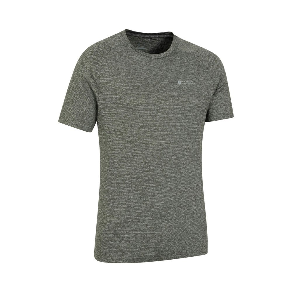 Mountain Warehouse Mens Agra Striped IsoCool T-Shirt - Dark Khaki