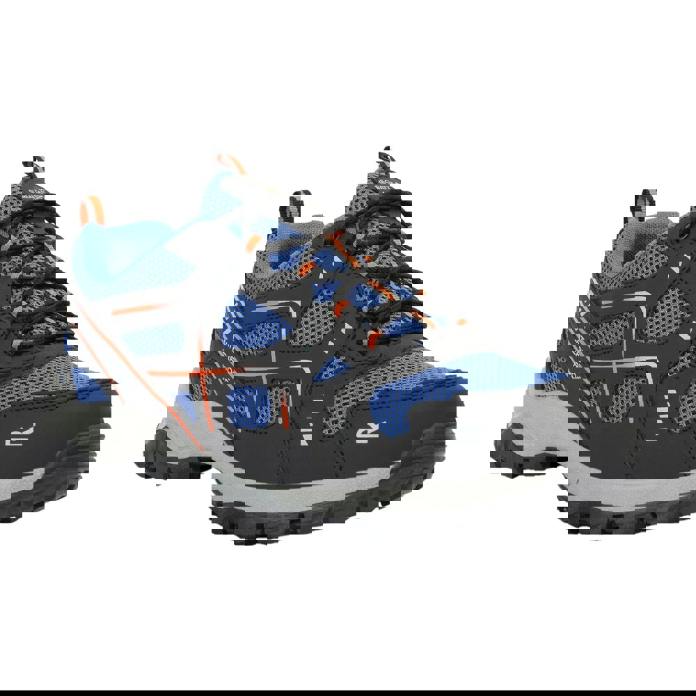 Regatta Mens Vendeavour Waterproof Walking Shoes - Olympian Blue/Black/Tango
