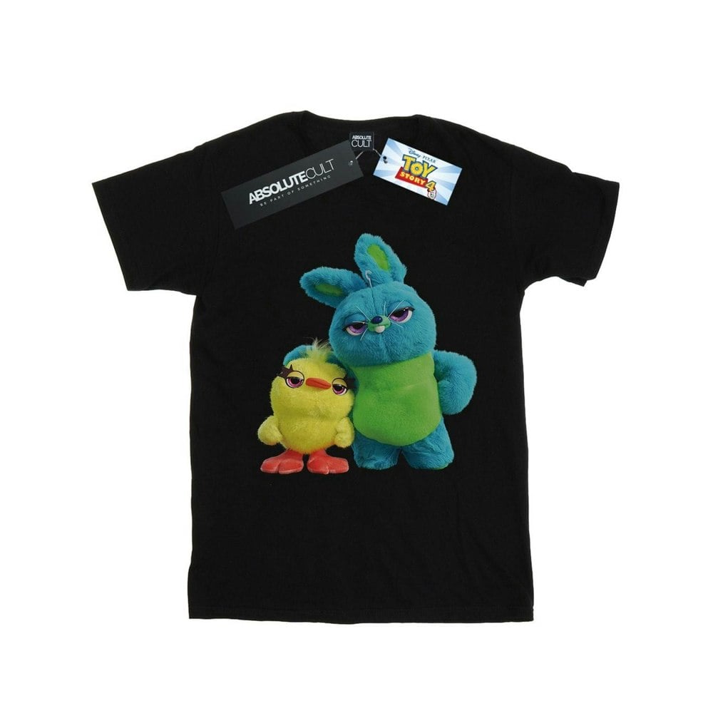 Disney Mens Toy Story 4 Ducky And Bunny T-Shirt - Black