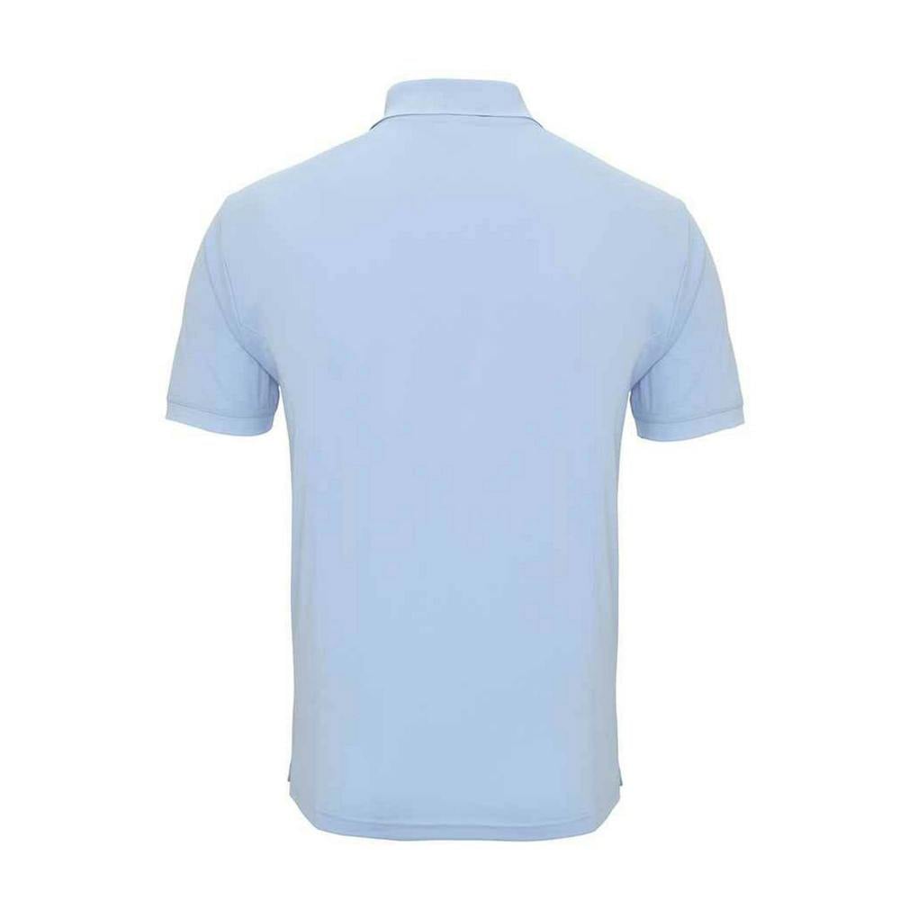 Premier Mens Coolchecker Pique Polo Shirt - Light Blue