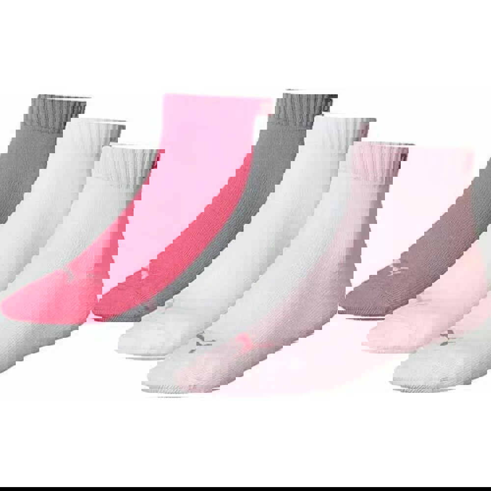 Puma Unisex Adult Quarter Training Ankle Socks (Pack of 3) - Pink