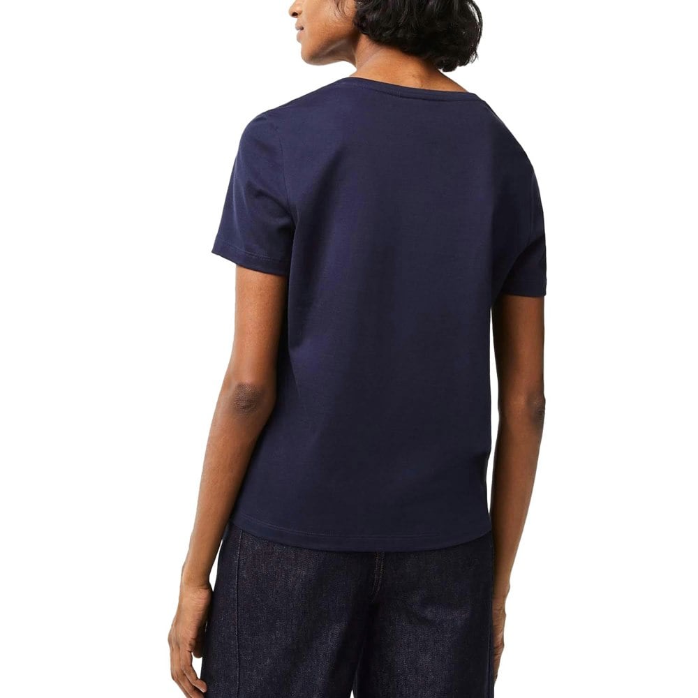 Lacoste Womens/Ladies V Neck Loose Fit T-Shirt - Blue
