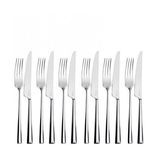 12 Piece Duetto Dessert Cutlery Set - Nick Munro