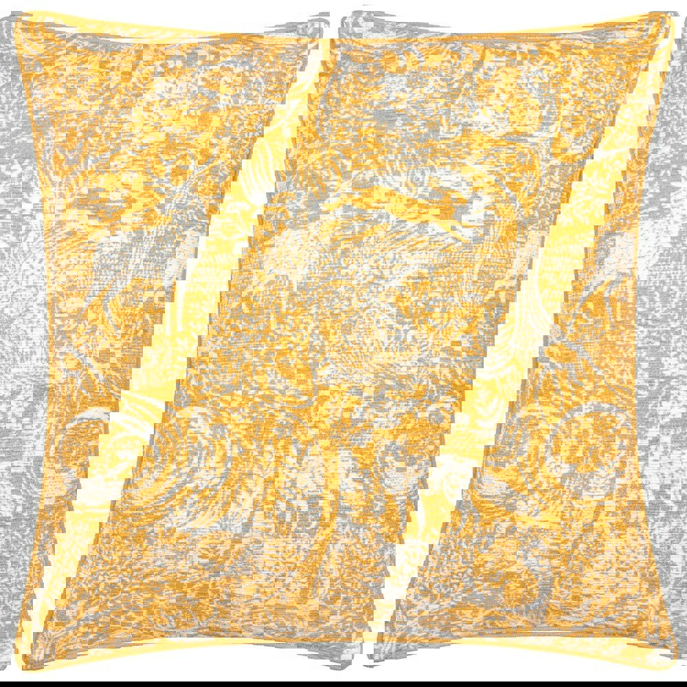 Furn Winter Woods Chenille Animals Cushion Cover - Ochre