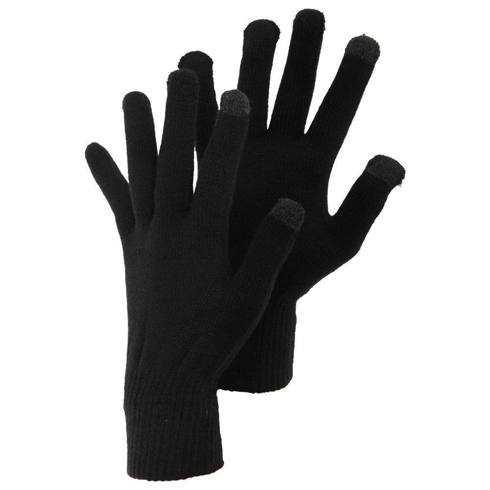 Universal Textiles Mens IPhone/iPad Mobile Touch Screen Magic Gloves - Black