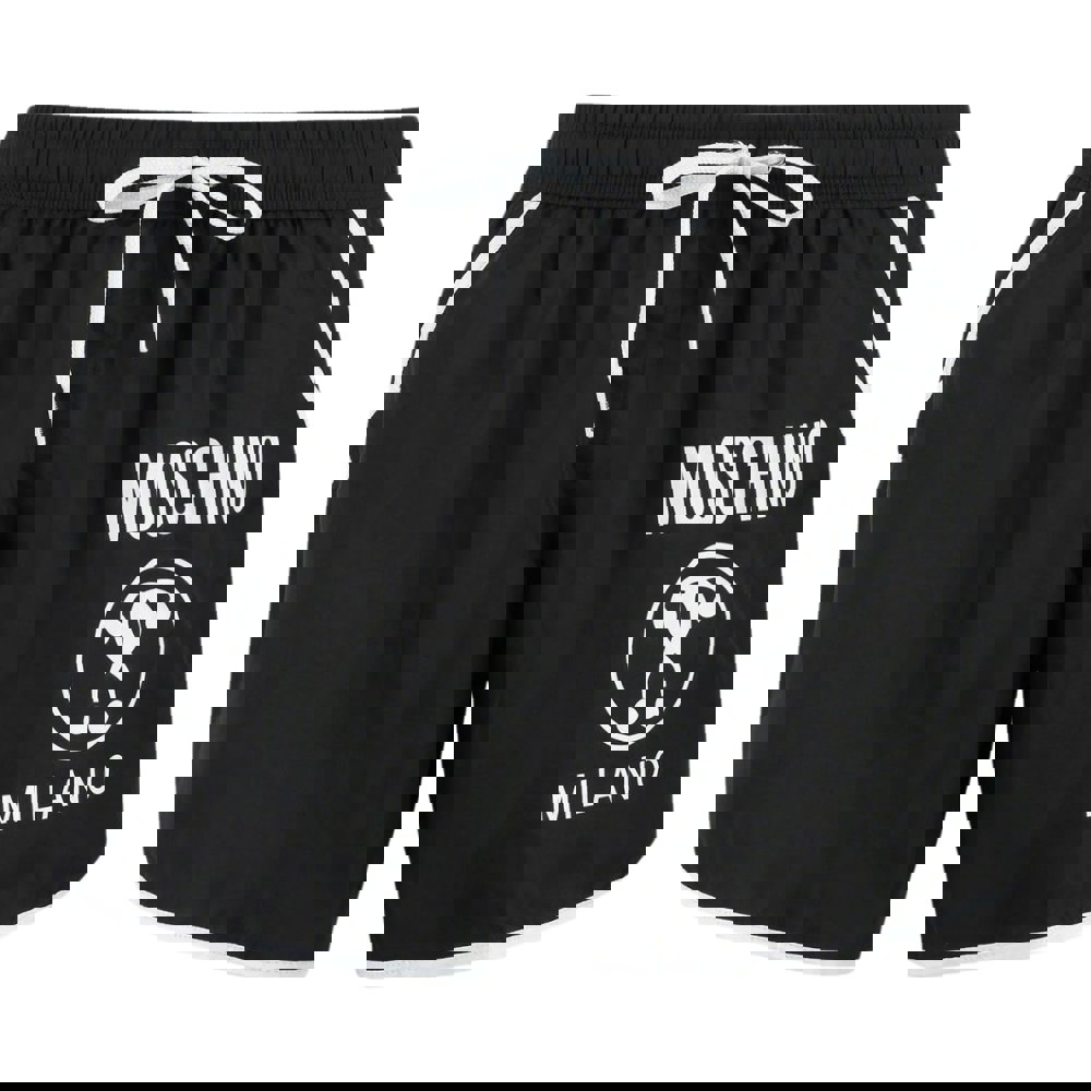 Moschino Milano Logo Black Short Swim Shorts XS