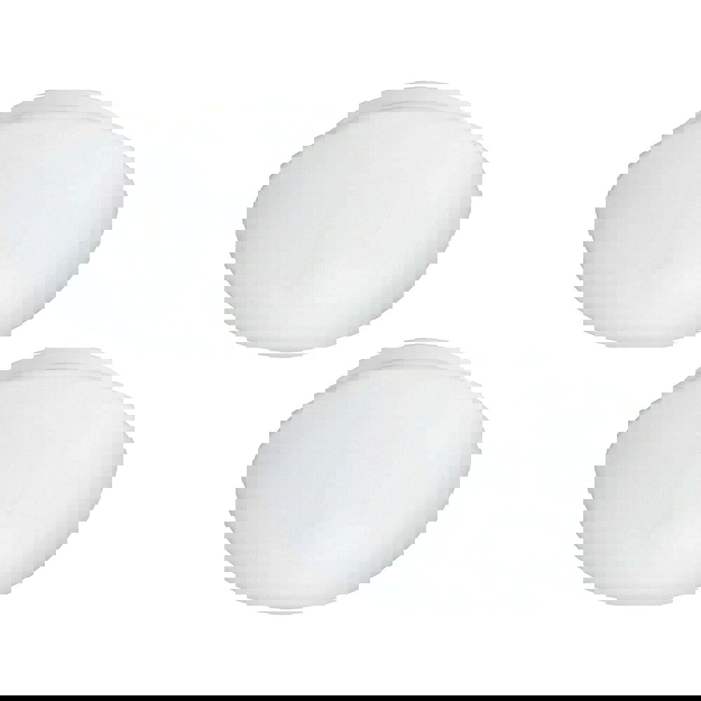 2 PACK Wall Flush Ceiling Light Colour White Shade White Glass Opal Matt 2x E27 Loops