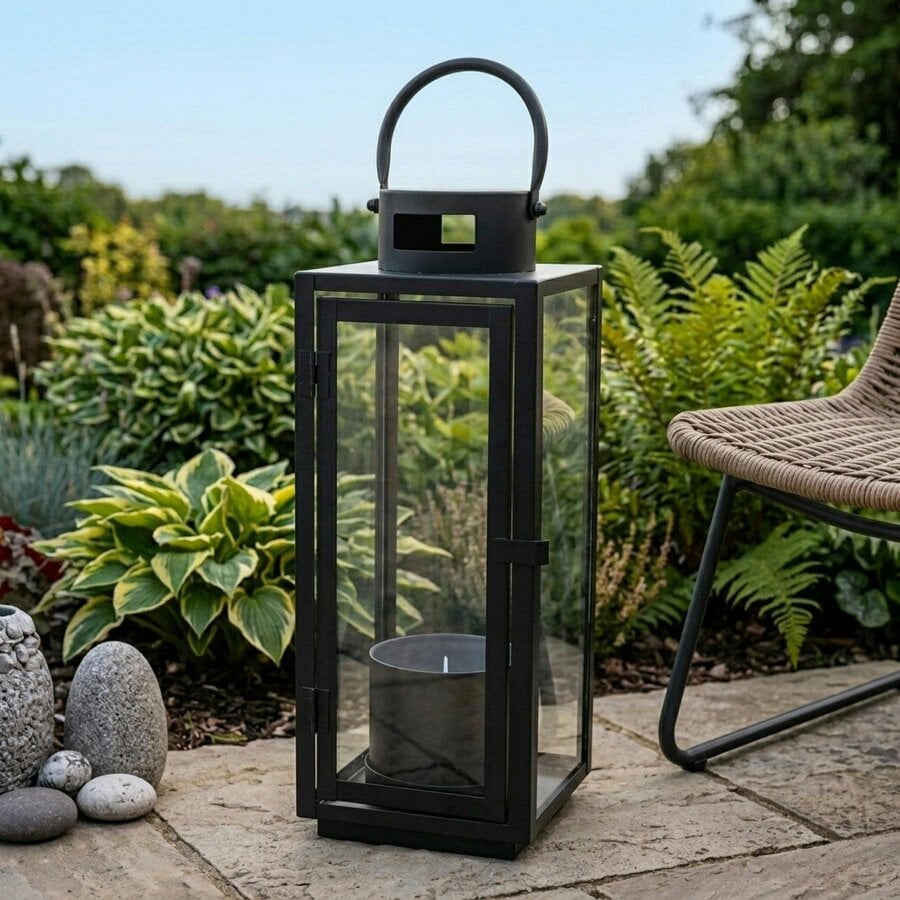 Garden Greatness Relica Urban Glass Lantern with Handle