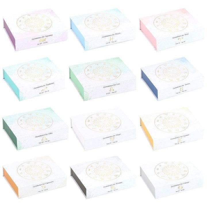 Serano Set of 12 Zodiac Crystal Tumblestone Sets