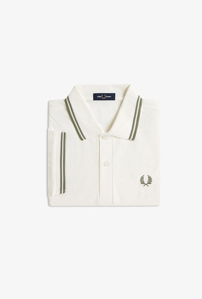 Fred Perry Men's Twin Tipped Polo Shirt - White/Green