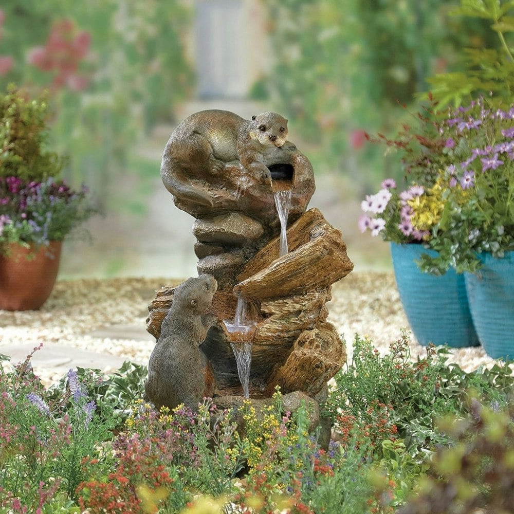 Tranquillity Water Features Otter Pools with Lights Animal Fountains Water Feature