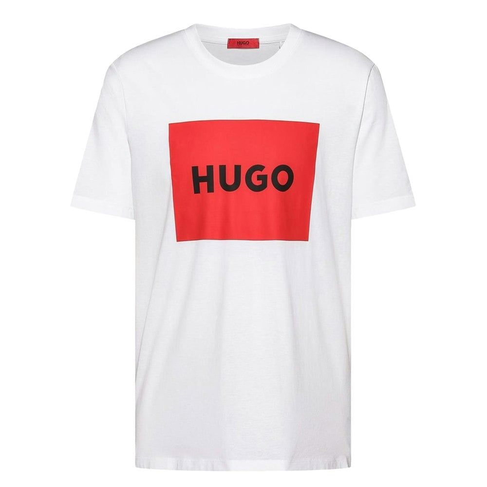 Hugo Mens Dulive Box Logo T-Shirt - White