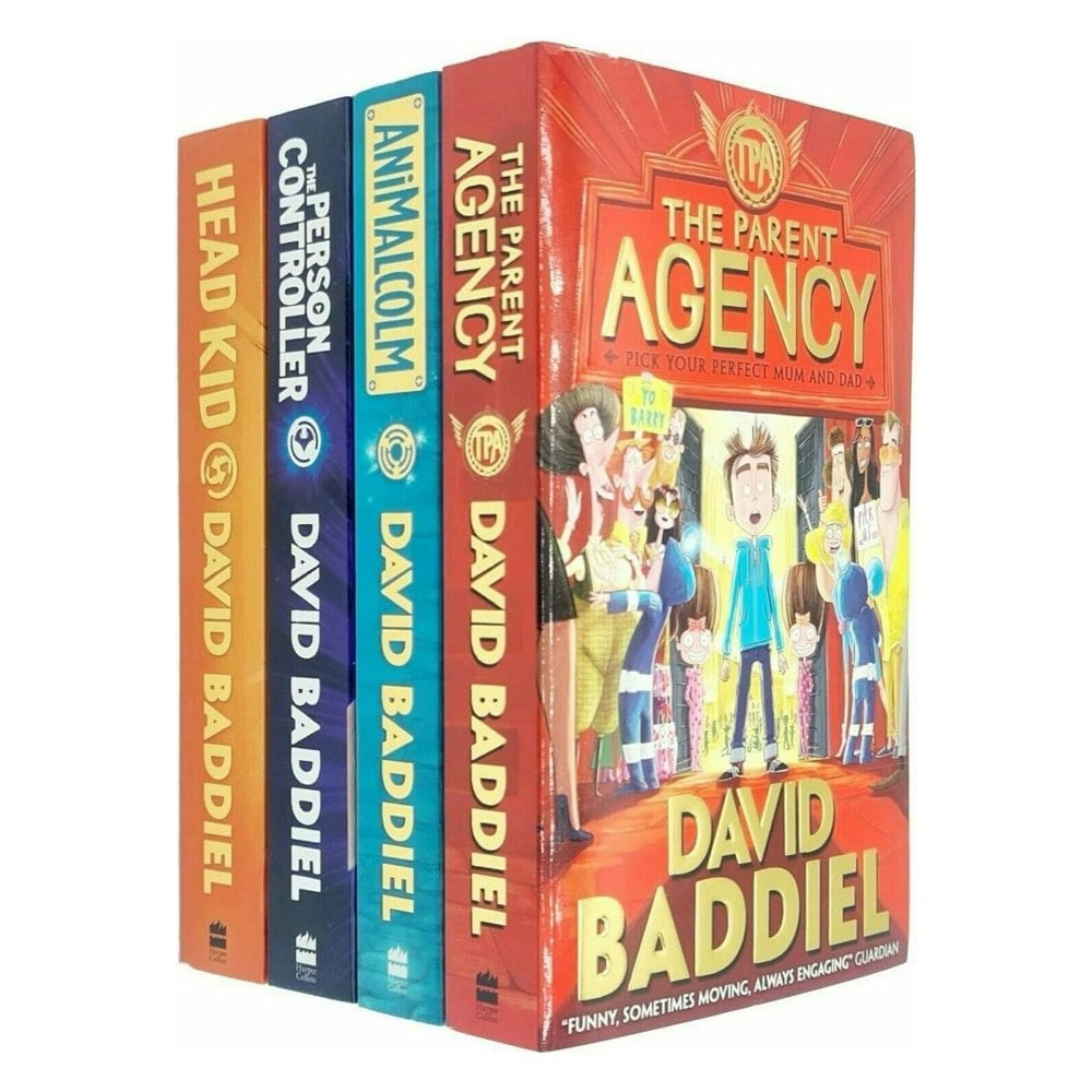 David Baddiel 4 Book Set (The Parent Agency, AniMalcolm, The Person Controller, Head Kid)