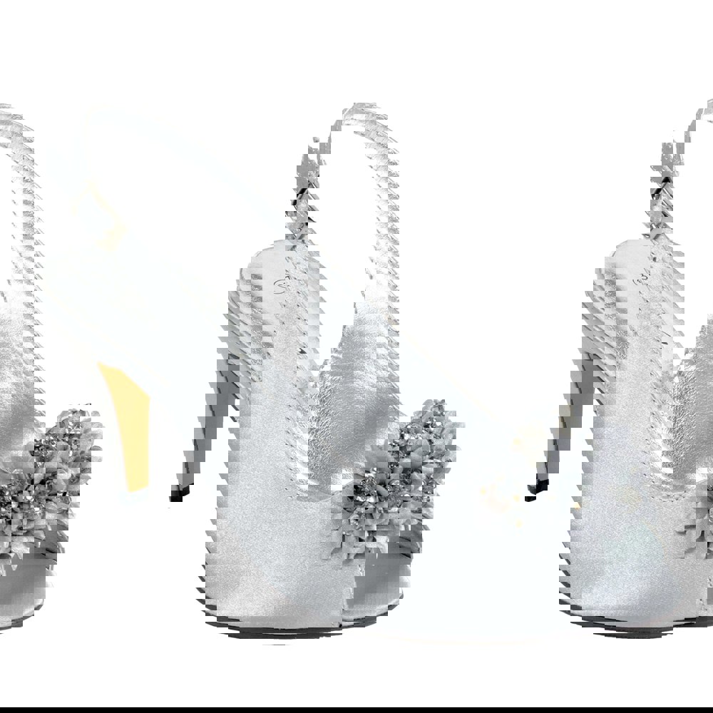 Lunar Womens/Ladies Sabrina Corsage Court Shoes - Grey