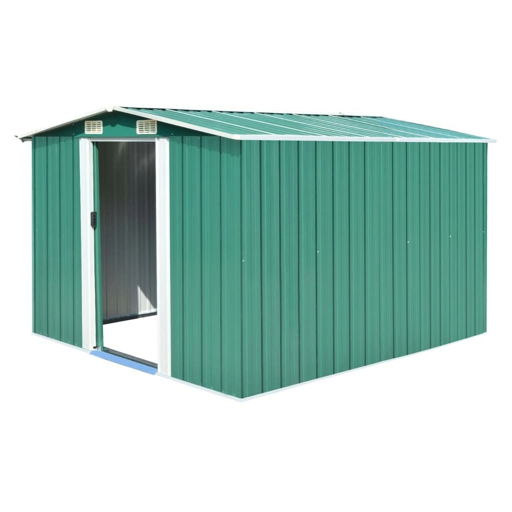 Berkfield Garden Shed 257x298x178 cm Metal Green