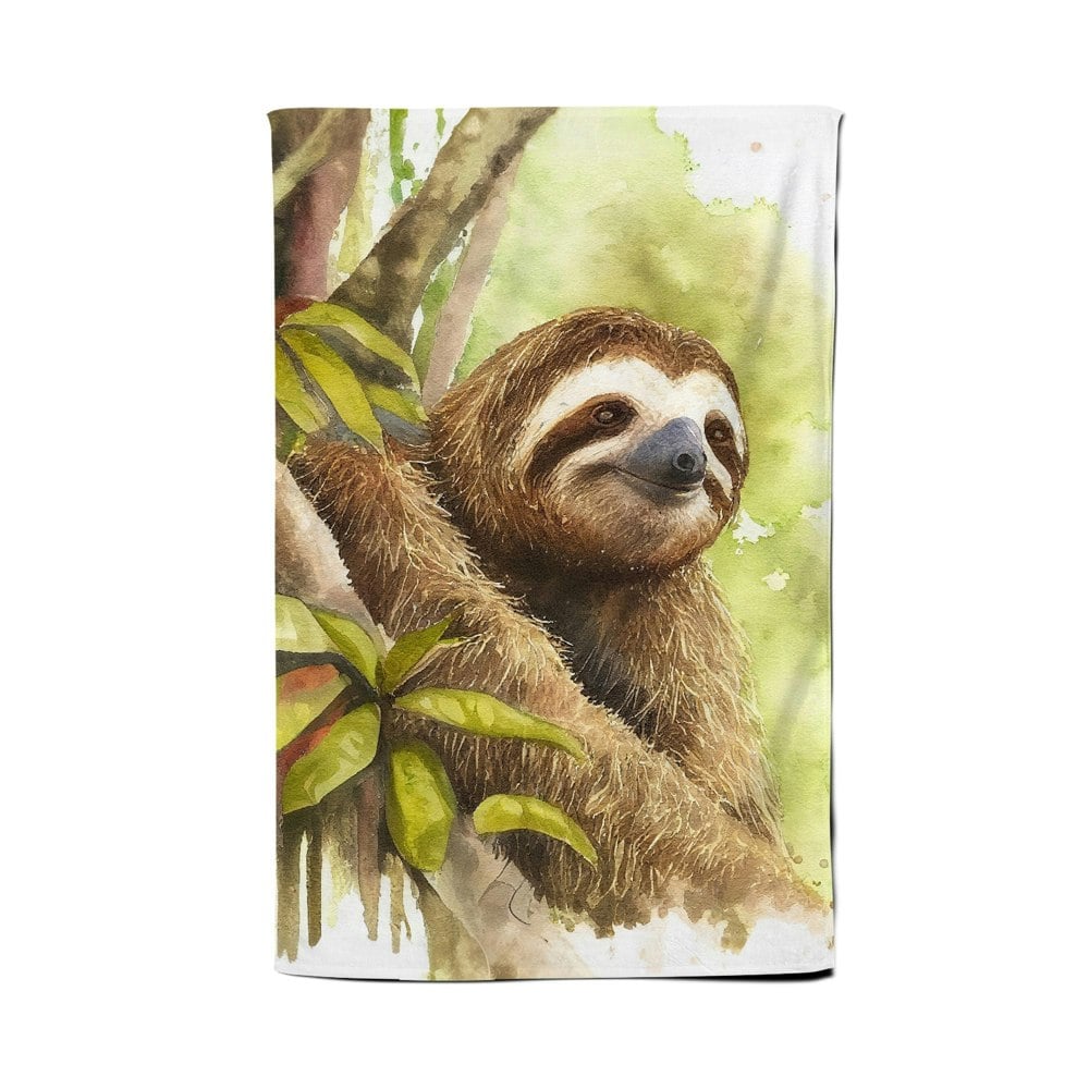 Warren Reed Sloth Watercolour Tea Towel