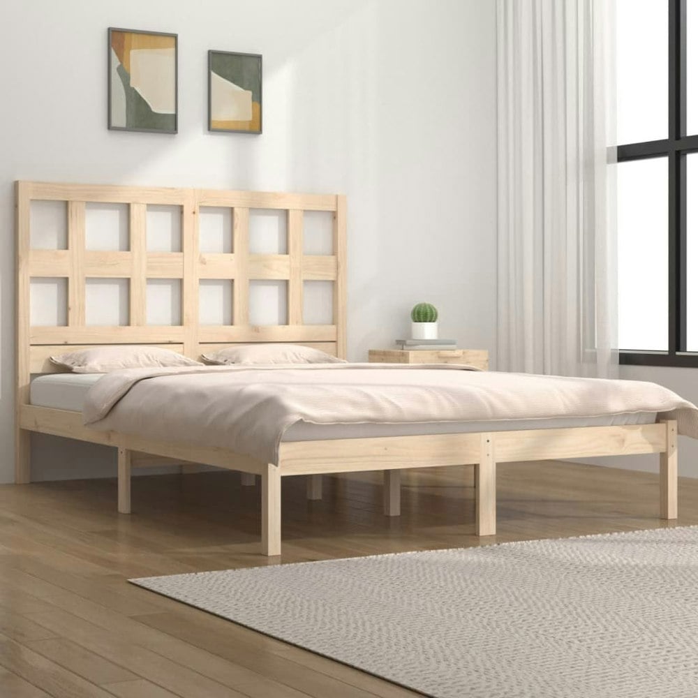 Berkfield Bed Frame Solid Wood Pine 200x200 cm
