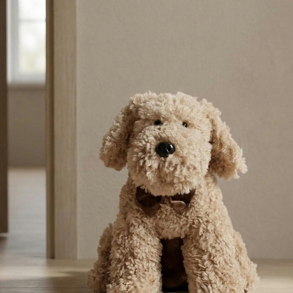 Garden Greatness Curly Beige Cockapoo Dog Door Stop