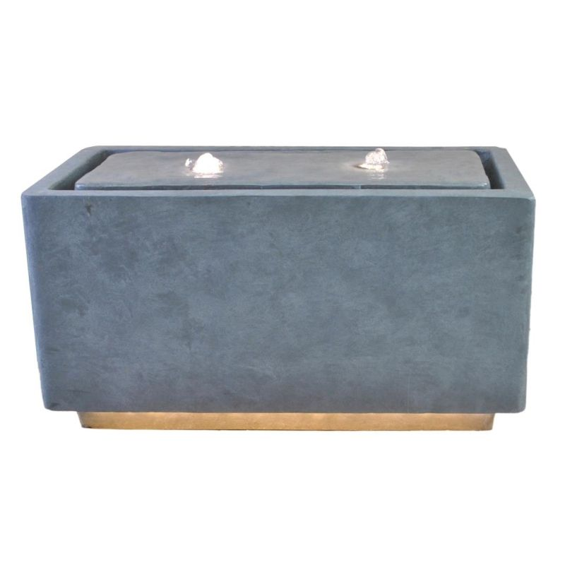 Tranquillity Water Features Ivyline Contemporary LED Cube Contemporary Water Feature