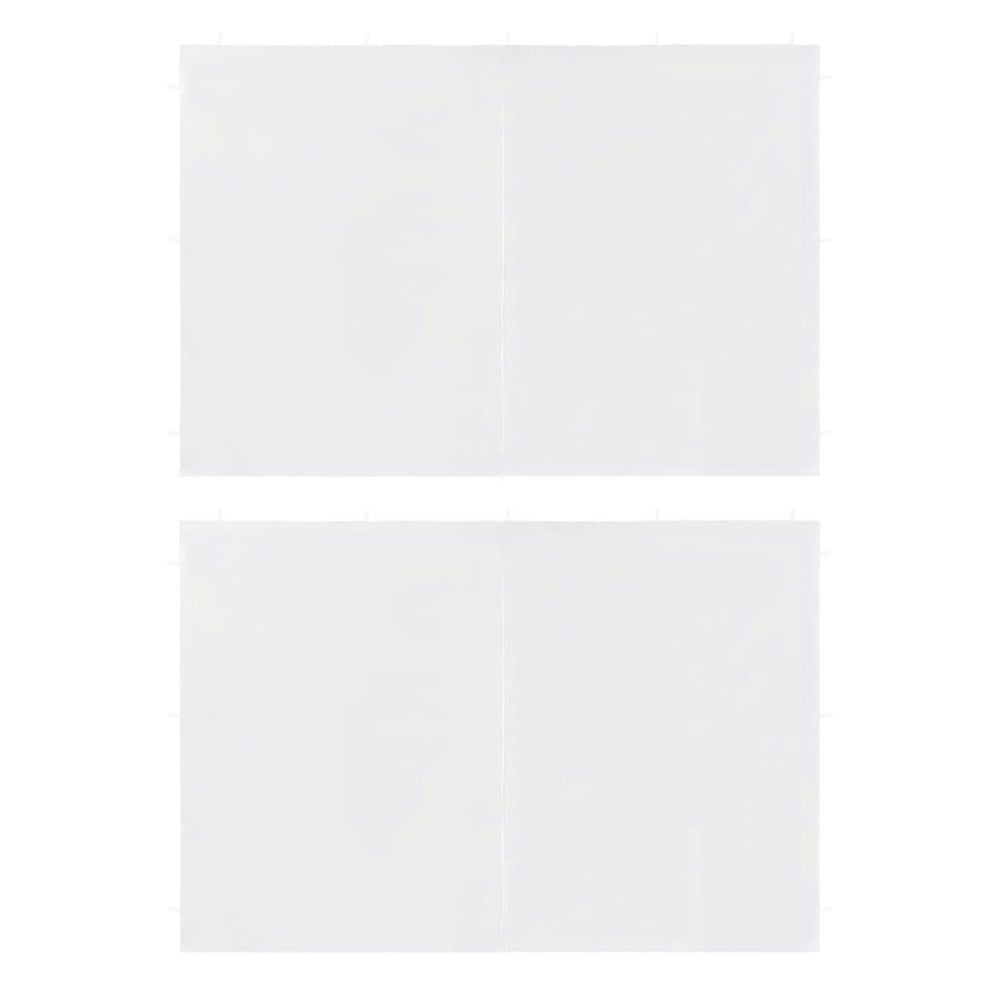 Berkfield Party Tent Sidewall 2 pcs with Zipper PE White