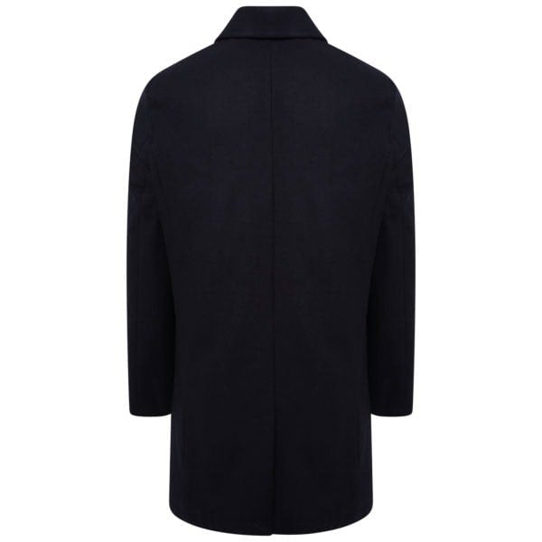 Harry Brown London Wool Blend Overcoat - Navy