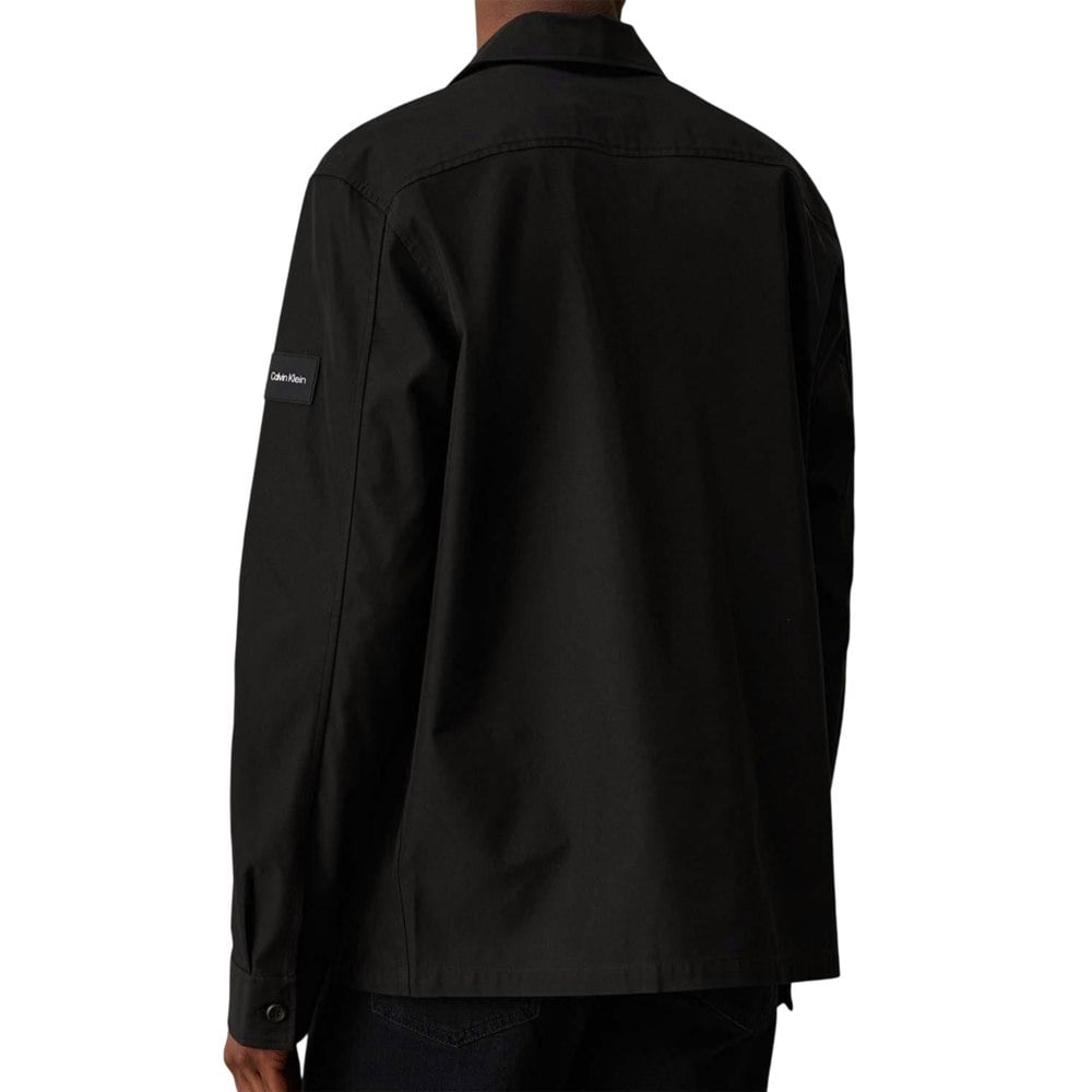 Calvin Klein Mens Twill Boxy Overshirt - Black