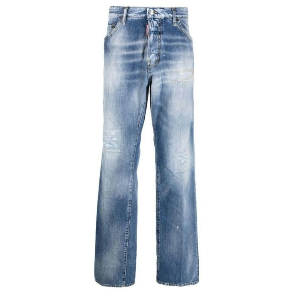 DSQUARED2 S71LB1117 S30309 ROADIE JEAN 470 NAVY BLUE JEANS Mens 48