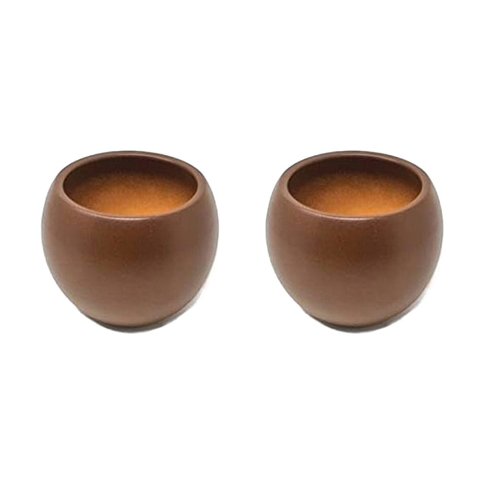 Verano Spanish Ceramics Indoor Textured Round Plant Pots - Rust