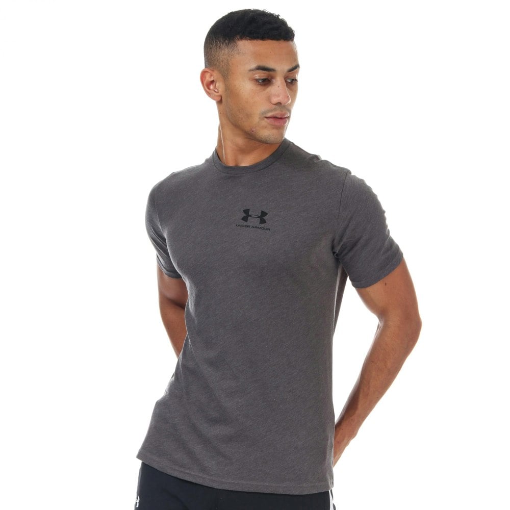 Under Armour Mens Sportstyle Short-Sleeved T-Shirt - Charcoal