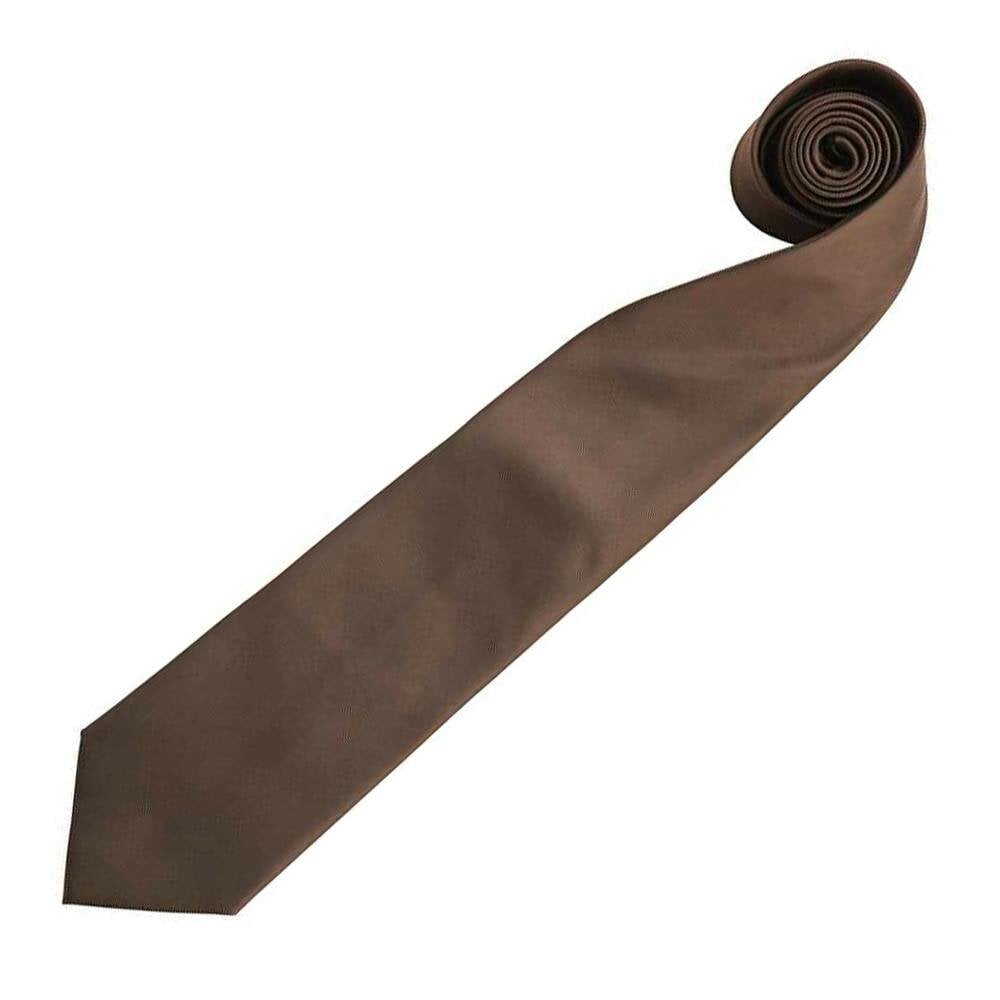 Premier Mens “Colours” Plain Fashion / Business Tie - Brown