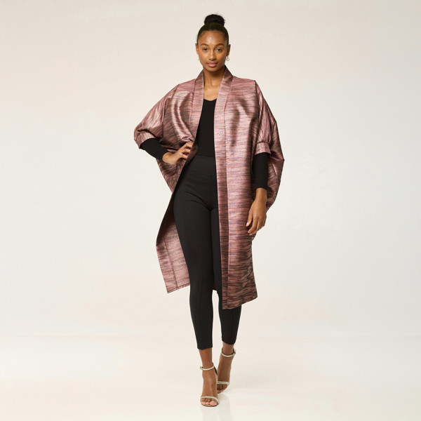 Lioness by TF Sand Storm Midi Kimono Jacket - Rose