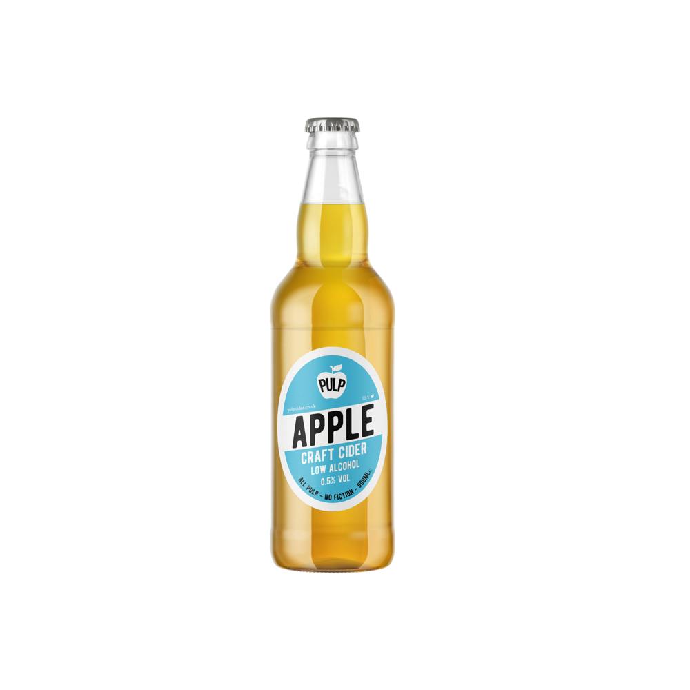 PULP Cider PULP Apple 0.5% Low Alcohol Cider 500ml Bottles