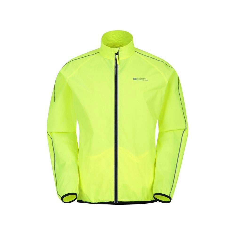 Mountain Warehouse Mens Force Reflective Water Resistant Jacket - Yellow