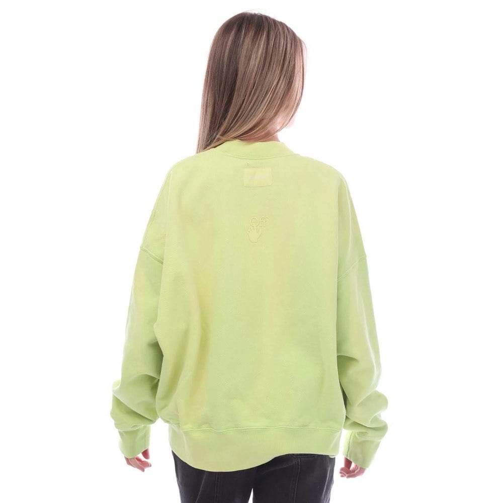 Off-White Womens Laundry Over Crew Neck Sweatshirt - Yellow