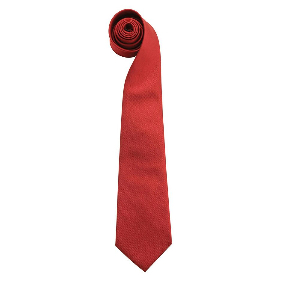 Premier Mens Colours Fashion Tie - Burgundy - One Size