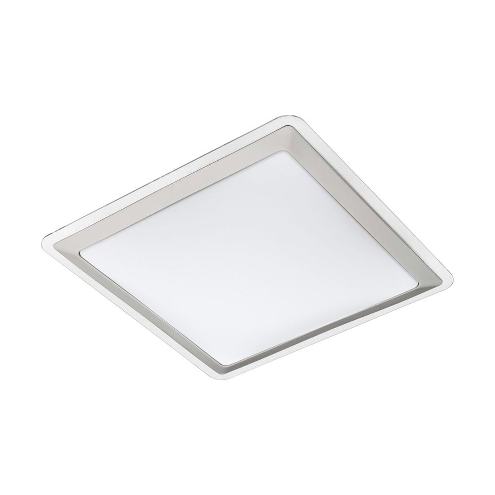 Wall Flush Ceiling Light Colour White Shade White Silver Plastic Bulb LED 24W Loops