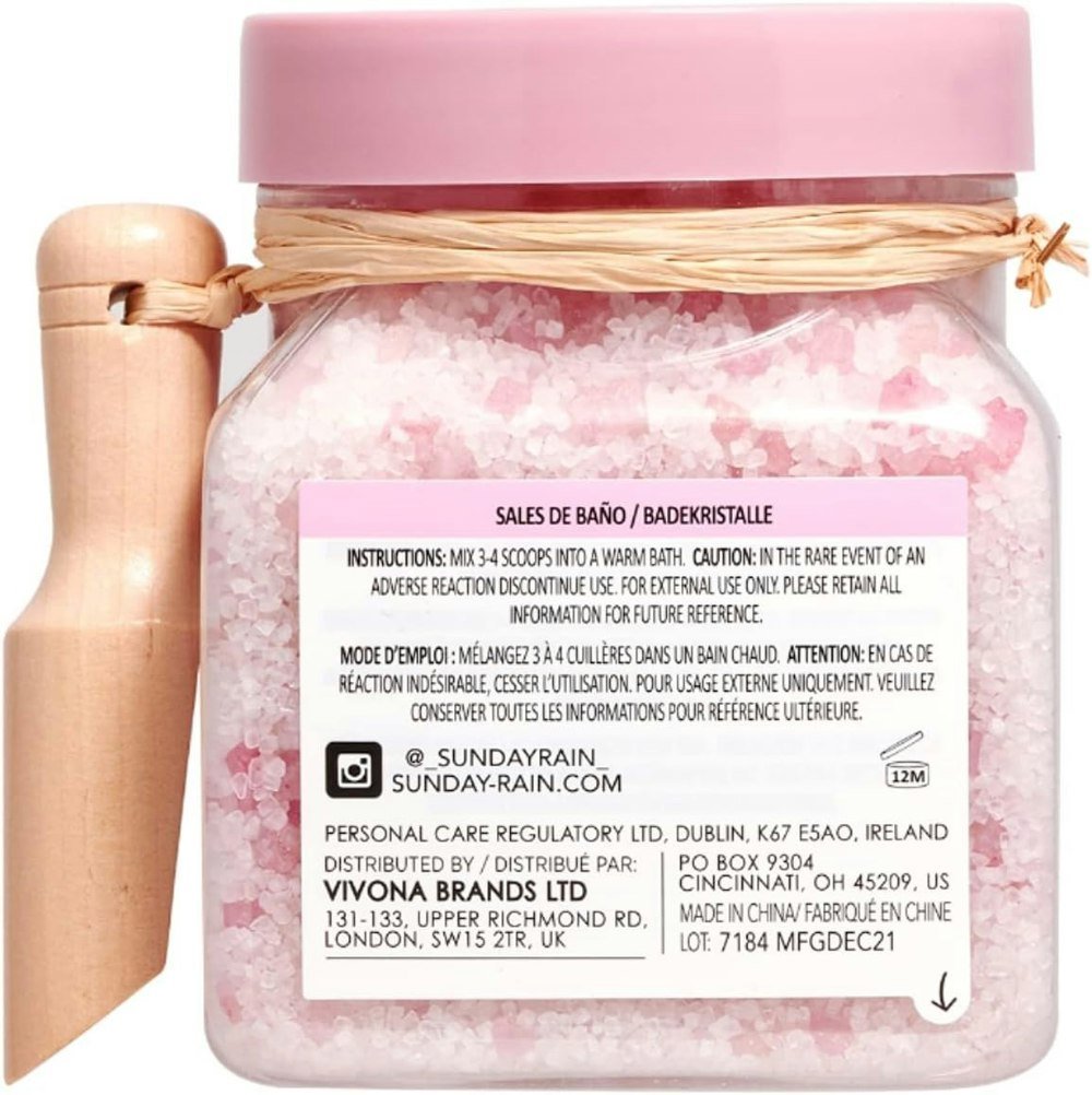 Sunday Rain Rose Bath Crystals 500g