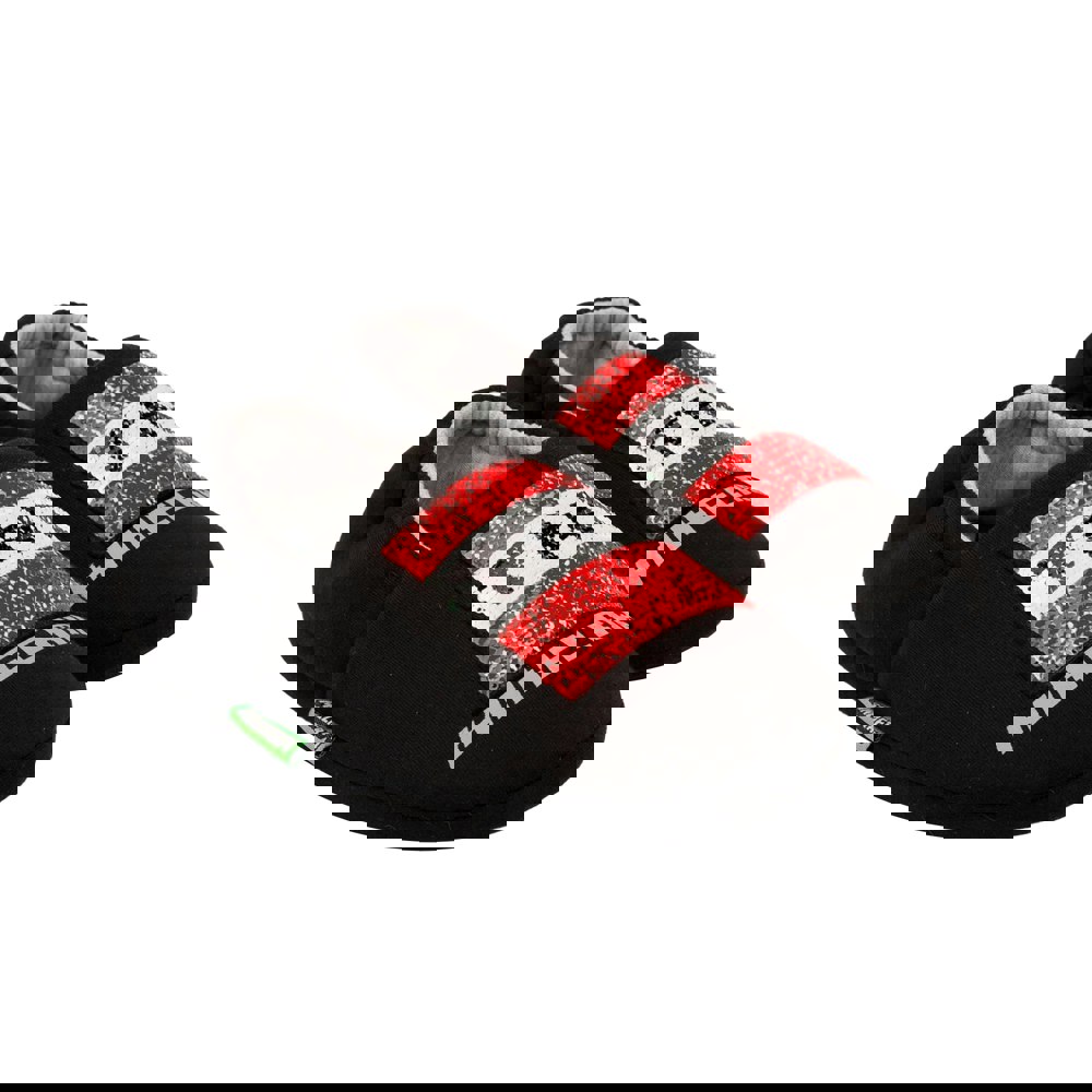 Minecraft Boys Sequin Slippers - Black/Red/Green