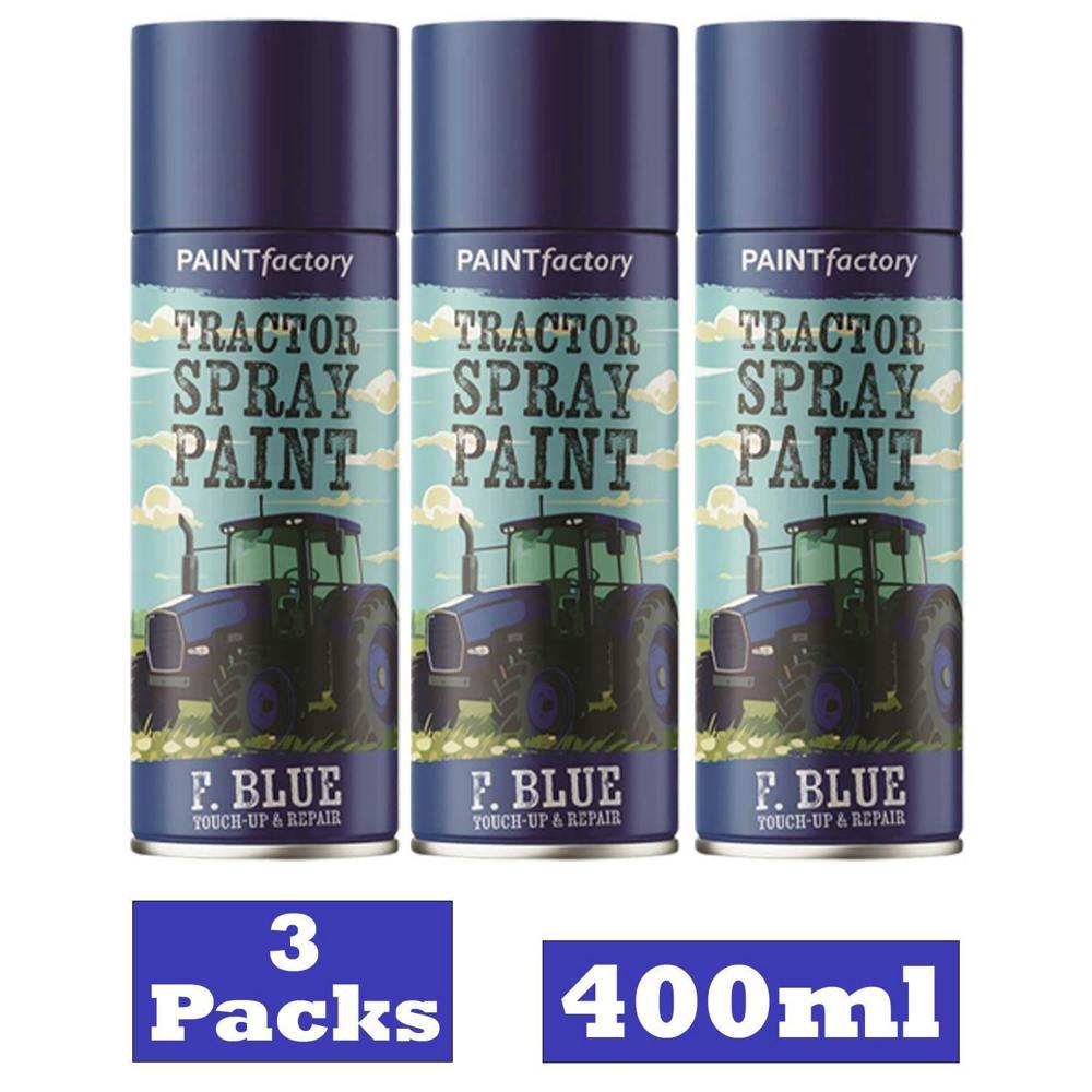 Paint Factory 3X - Tractor Spray Paint Ford Blue 400ml