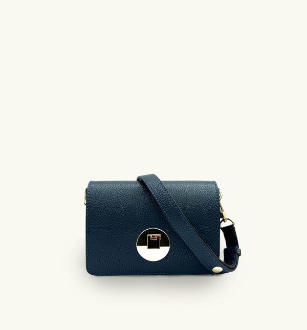 Apatchy London Navy Newbury crossbody bag