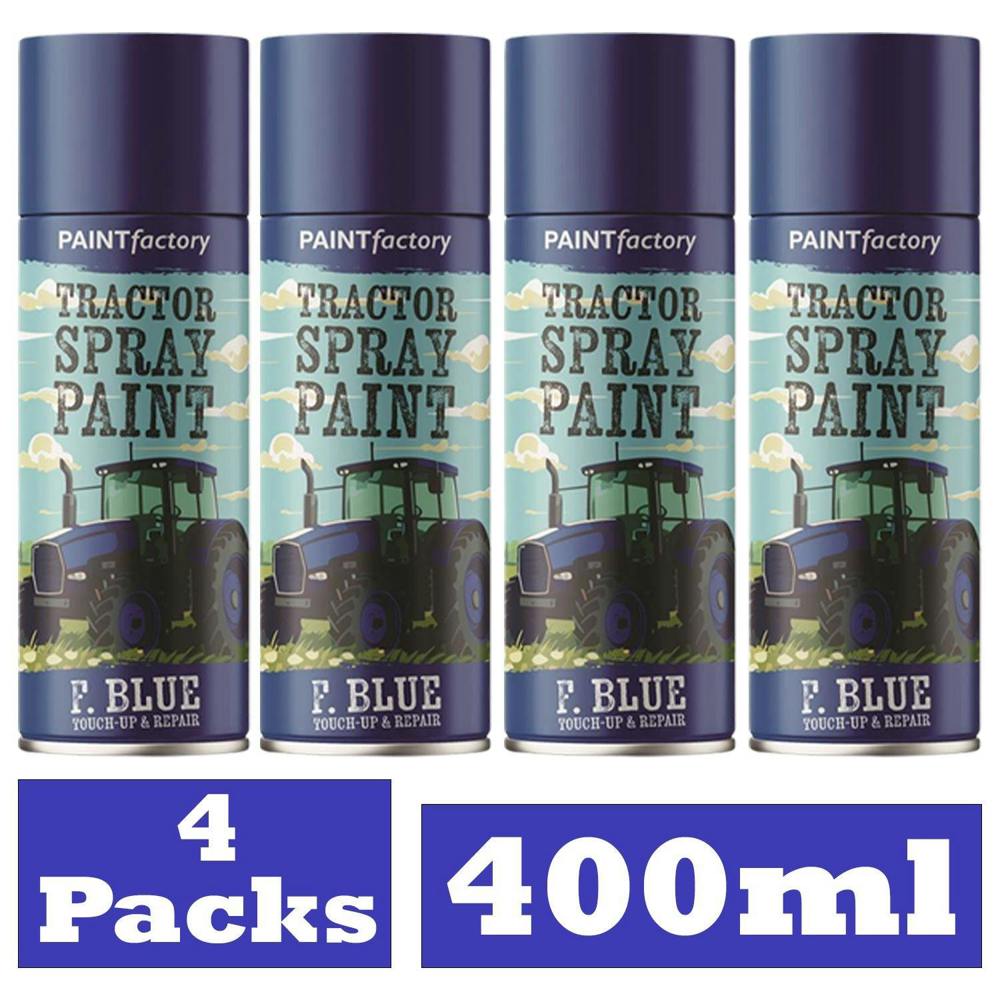 Paint Factory 4X - Tractor Spray Paint Ford Blue 400ml
