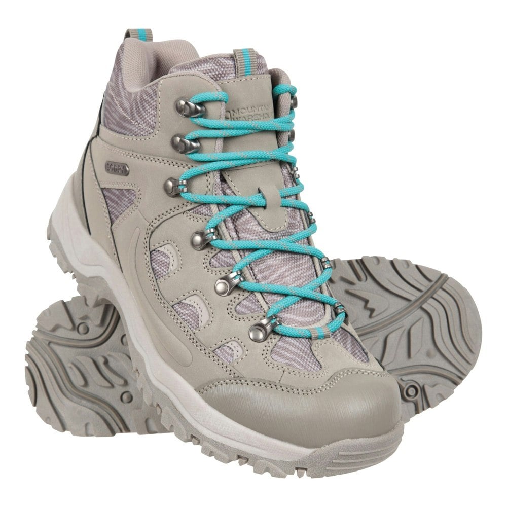 Mountain Warehouse Women's Adventurer Leopard Print Faux Suede Waterproof Walking Boots - Taupe