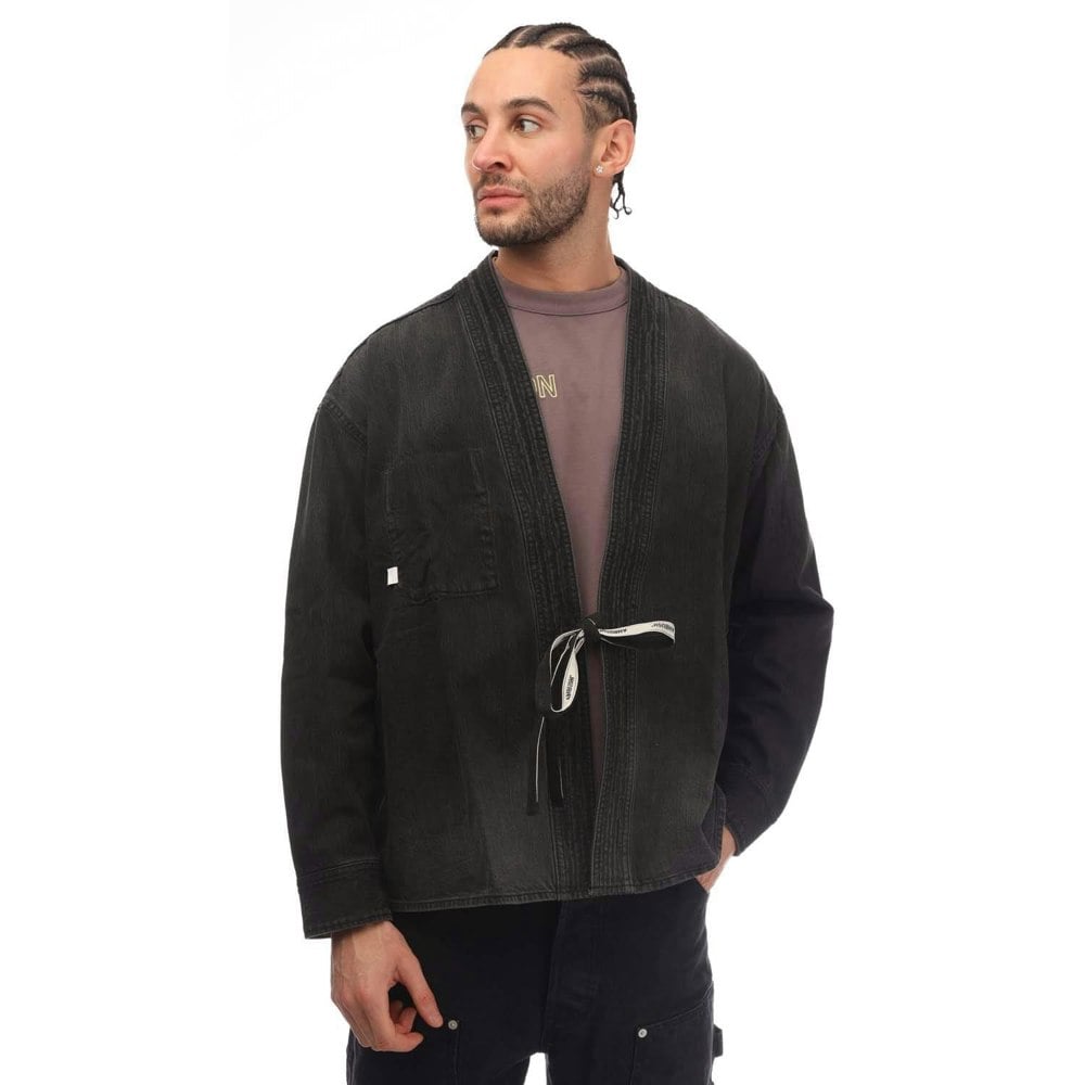 Ambush Unisex Adult Kimono Denim Shirt - Black