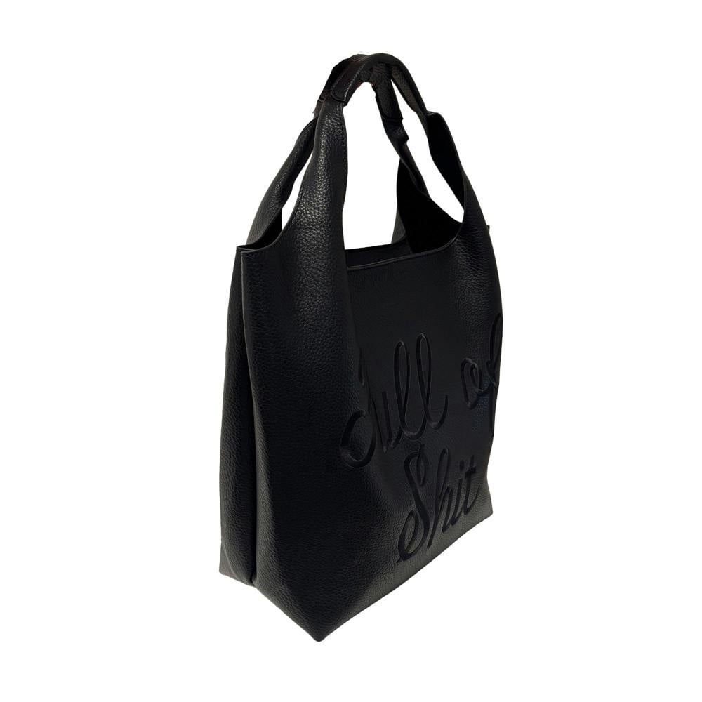 Lilly Loves Subtle Full of Shit Black Bucket Bag