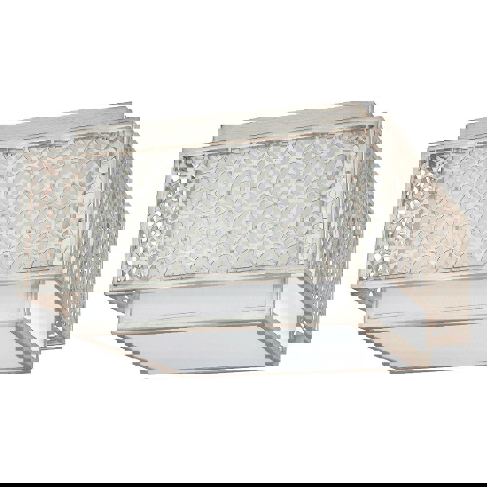 2 Bulb Flush Light Low Ceiling Sunrise Silver LED E27 60W Bulb Loops