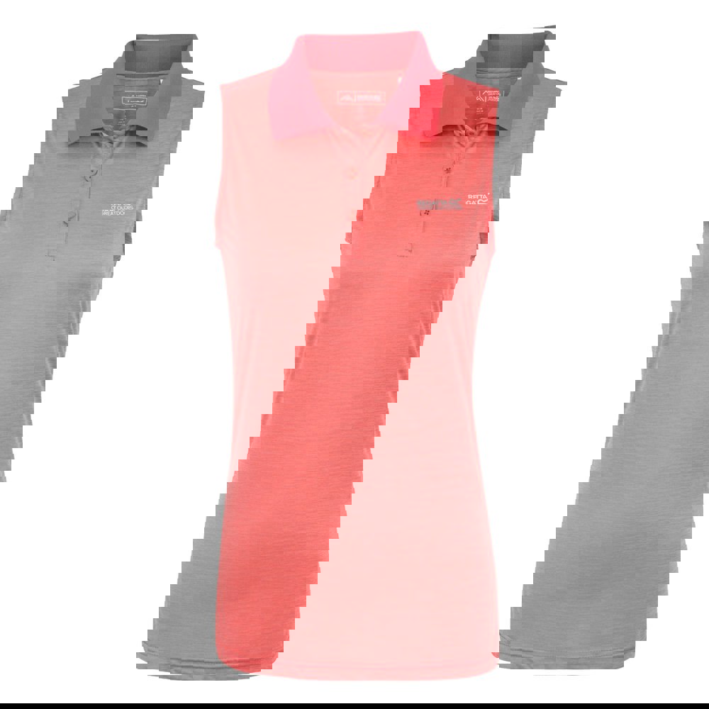 Regatta Womens/Ladies Tima II Sleeveless Polo Shirt - Peach Bloom