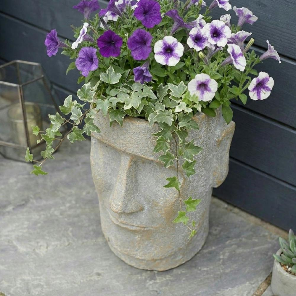 Garden Greatness Lunaria Easter Island Planter Pot