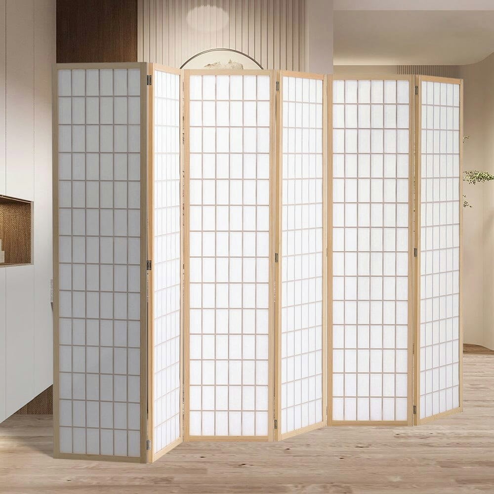 Living and Home 6-Panel Solid Wood Folding Room | Rackhams