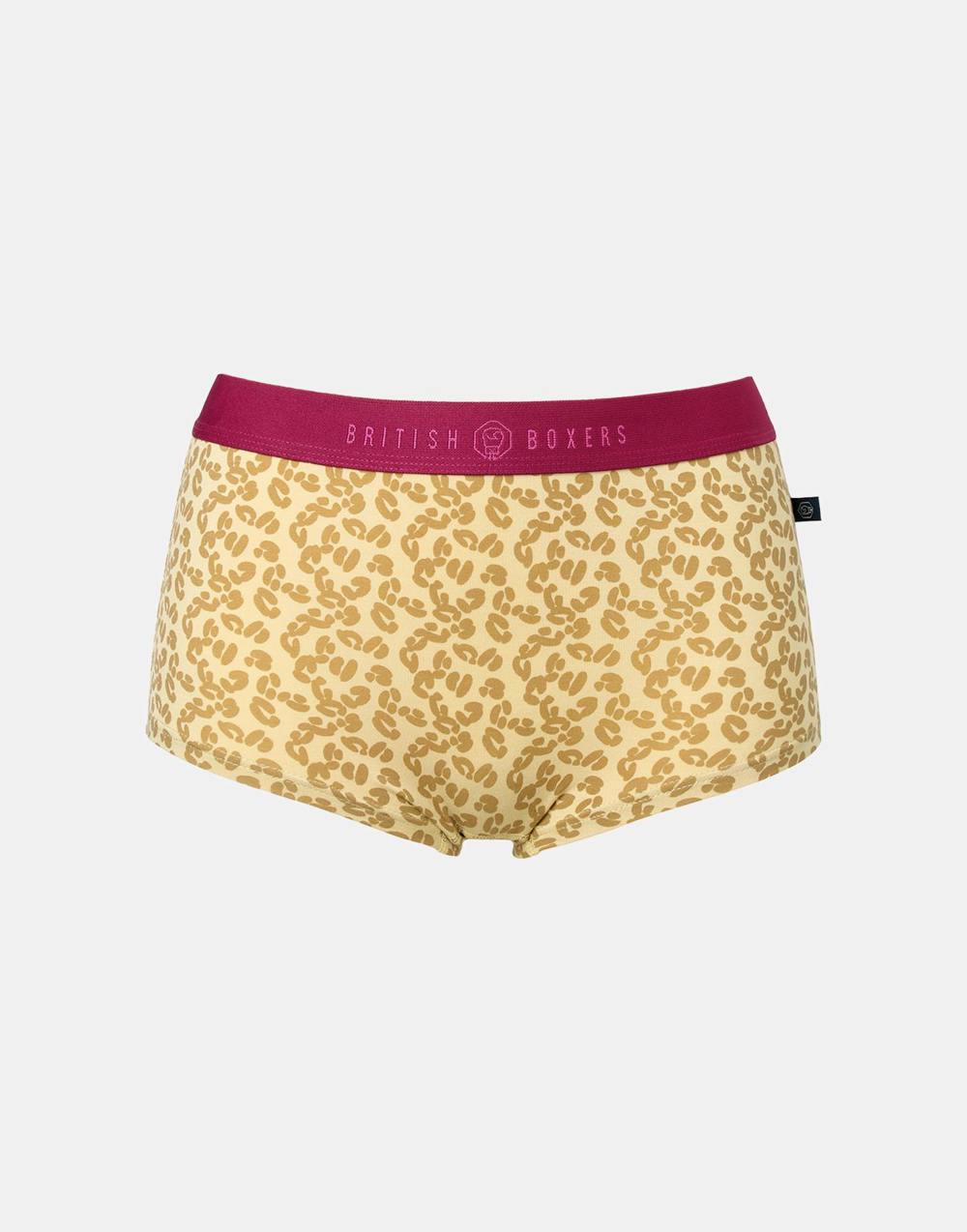 British Boxers Women's Bamboo Hipster Boxer Brief – Savanna Prowl