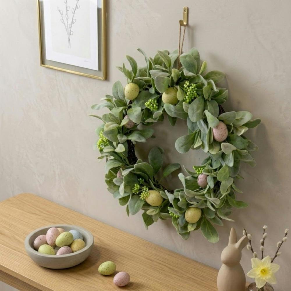 Garden Greatness Springtime Rustic Leaf Egg Wreath